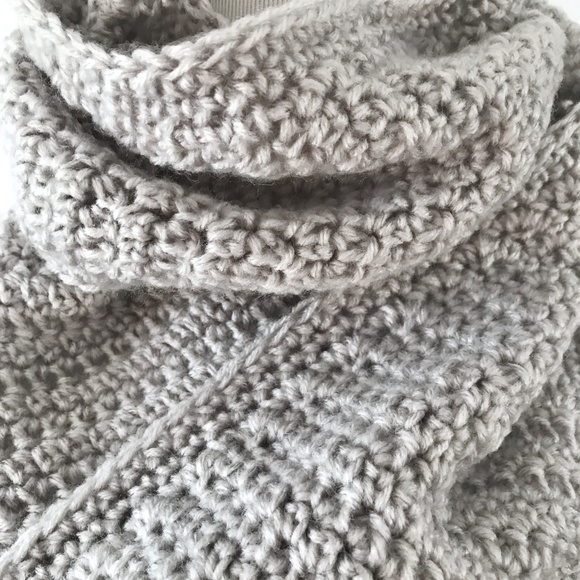 Hand Crafted Grey Crocheted Scarf & Cozy Socks - Proceeds go To Chairty - Picture 3 of 7